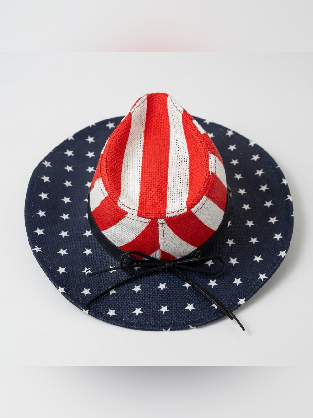 4th of July US American Flag Cowboy Hat Western Straw Shapeable Patriotic Party